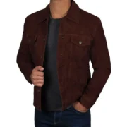 Mens Suede Brown Leather Jacket by Jacket Field