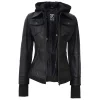 Tralee Black Leather Bomber Jacket Women by Jacket Field