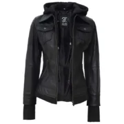Tralee Black Leather Bomber Jacket Women by Jacket Field