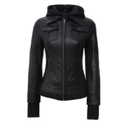 Tralee Black Leather Bomber Jacket Women by Jacket Field
