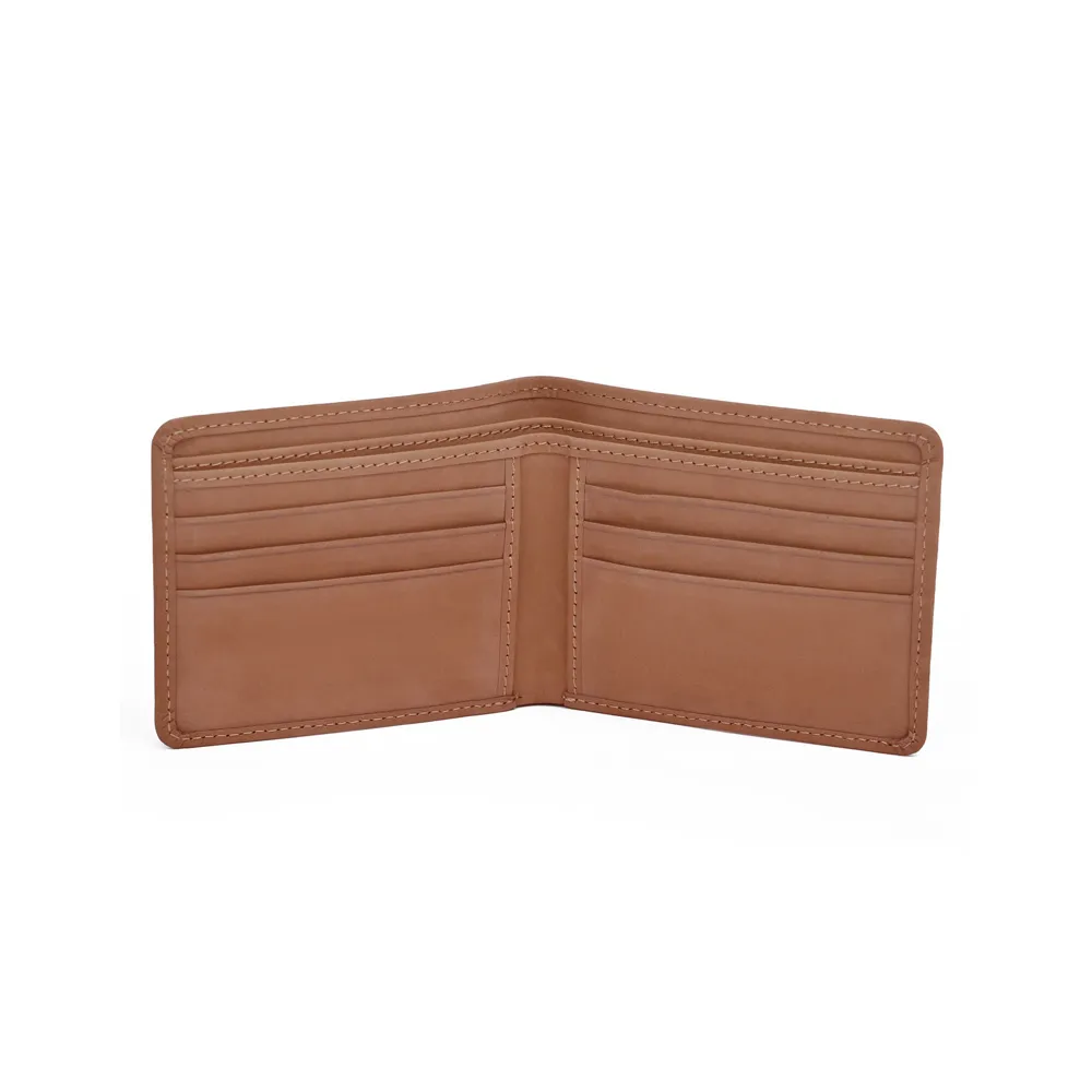 Camel Plain Suede Mens Leather Wallet by Jacket Field