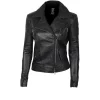 Black Lambskin Leather Womens Jacket Motorcycle by Jacket Field