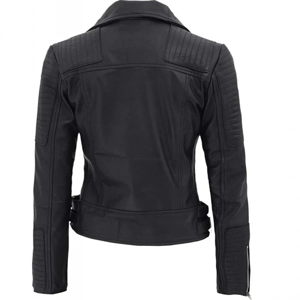 Bari Black Premium Leather Womens Jacket Motorcycle by Jacket Field