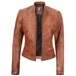 Amy Tan Leather Womens Jacket Motorcycle by Jacket Field