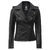 Kirsten Black Leather Womens Jacket Motorcycle by Jacket Field