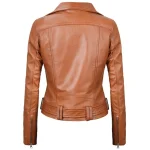 Asymmetrical Brown Leather Womens Jacket Motorcycle by Jacket Field