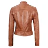 Amy Tan Leather Womens Jacket Motorcycle by Jacket Field