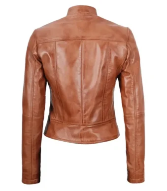 Amy Tan Leather Womens Jacket Motorcycle by Jacket Field