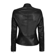 Black Leather Carrie Womens Jacket Motorcycle by Jacket Field