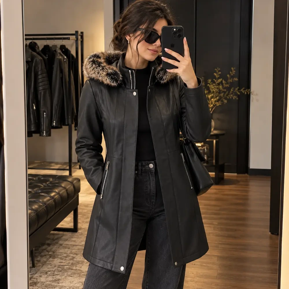 Hooded Shearling Jacket