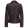 Dark Brown Leather Womens Jacket Motorcycle by Jacket Field