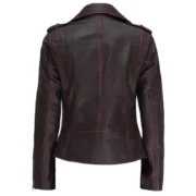 Dark Brown Leather Womens Jacket Motorcycle by Jacket Field