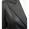Women’s Two-Button Black Leather Jacket Blazer Real Lambskin, Semi-Formal Style By Jacket Field