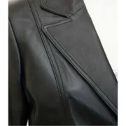 Women’s Two-Button Black Leather Jacket Blazer Real Lambskin, Semi-Formal Style By Jacket Field