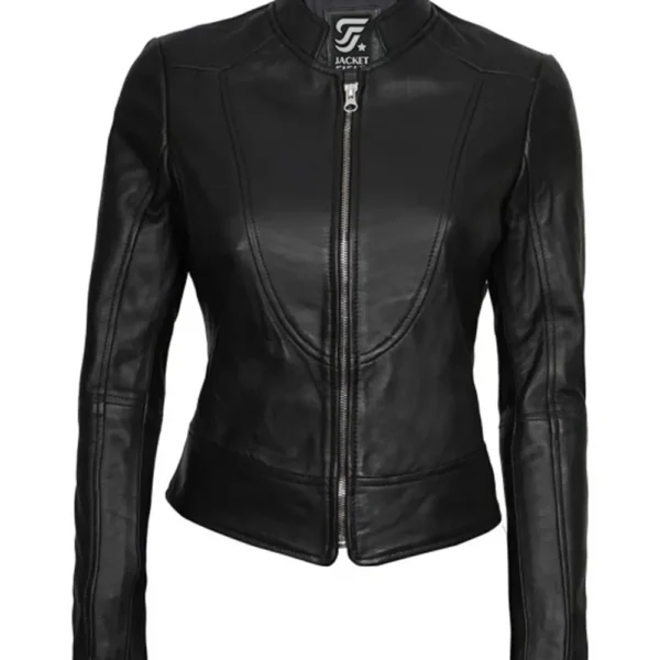 Stylish Black Leather Womens Jacket Motorcycle by Jacket Field