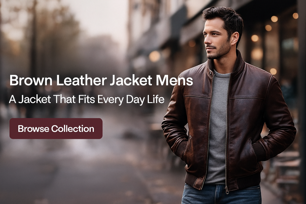 Essential Brown Leather Jacket for Men Perfect Everyday Life