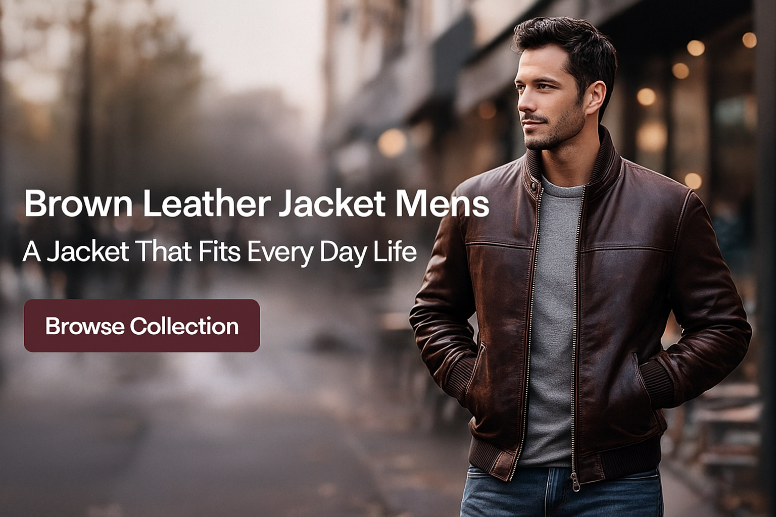 Essential Brown Leather Jacket for Men Perfect Everyday Life