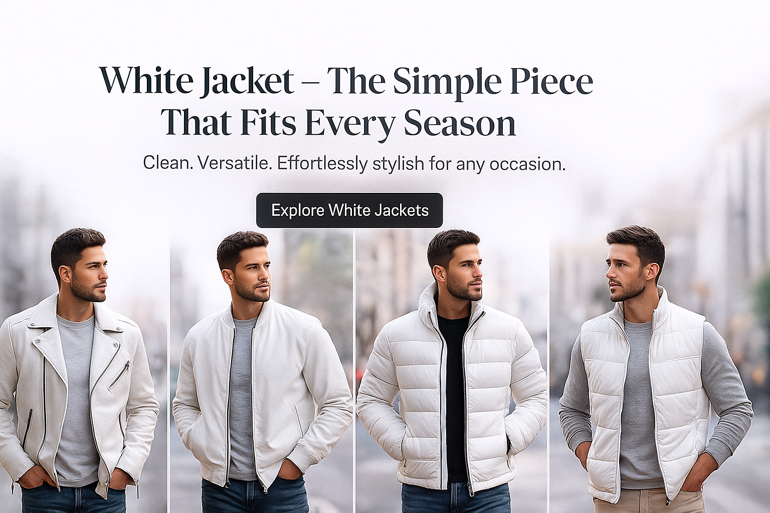 White Jacket for Men Timeless Style That Works Every Season