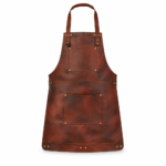 Boiardi Dark Brown Full Grain Leather Apron