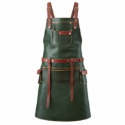 Men’s Green Crazy Horse Leather Blacksmith Apron