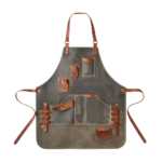 Men’s Brown Crazy Horse Leather Bartender Apron