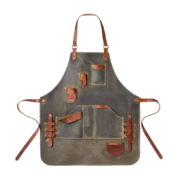 Men’s Brown Crazy Horse Leather Bartender Apron