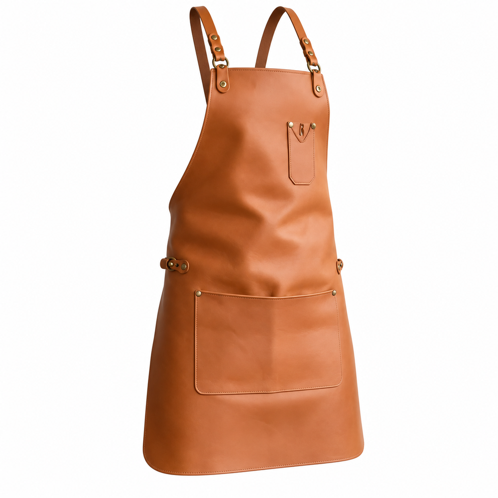 Men’s Brown Crazy Horse Leather Blacksmith Apron