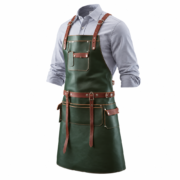 Men’s Green Crazy Horse Leather Blacksmith Apron
