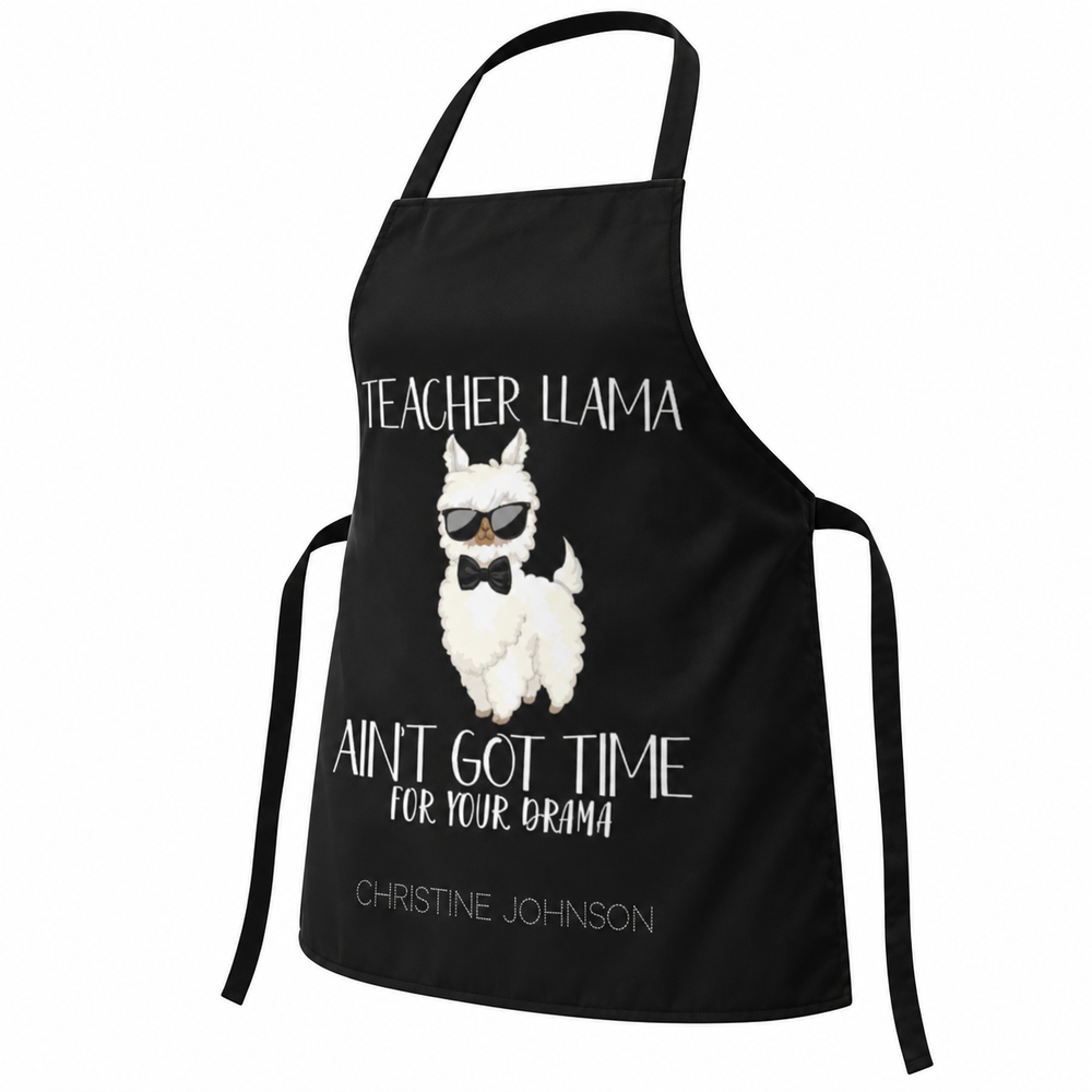 Colourful Polyester Teacher Apron Funny Custom Name Gift for Teachers by Jacket Field