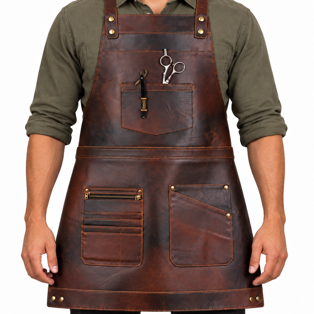 Ragnar Dark Brown Full Grain Leather Apron