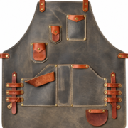 Men’s Brown Crazy Horse Leather Bartender Apron