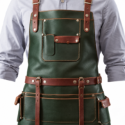 Men’s Green Crazy Horse Leather Blacksmith Apron