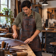 Ragnar Dark Brown Full Grain Leather Apron