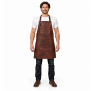 Boiardi Dark Brown Full Grain Leather Apron