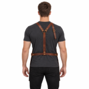 Men’s Black Crazy Horse Leather Apron