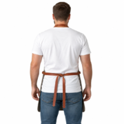 Men’s Brown Crazy Horse Leather Bartender Apron