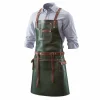 Men’s Green Crazy Horse Leather Blacksmith Apron by Jacket Field