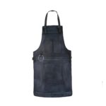 Rachel Black Full Grain Leather Apron by Jacket Field