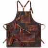 Men’s Black Crazy Horse Leather Apron by Jacket Field
