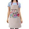 Colourful Polyester Teacher Typography Apron by Jacket Field