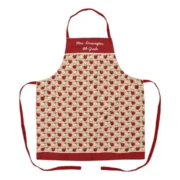 Red Apples Polyester Teacher Apron Personalised School Gift by Jacket Field