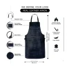 Black Wax Full Grain Leather Apron by Jacket Field