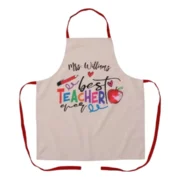 Colourful Polyester Teacher Typography Apron by Jacket Field