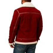 Mens Red RAF A2 Santa Claus Leather Bomber Christmas Jacket by Jacket Field