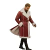 Men’s Red Leather Shearling Santa Jacket by Jacket Field