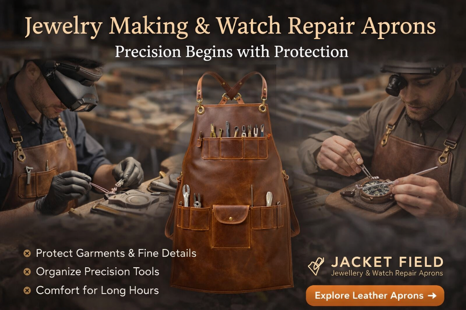 Jewelry Making Apron: Professional Leather Apron for Artisan