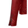 Women’s Red Lambskin Biker Leather Christmas Jacket Handmade