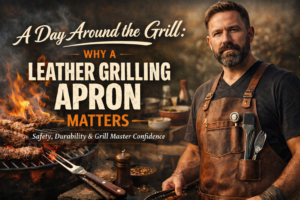 Leather Grilling Apron – Ultimate Protection for BBQ Lovers
