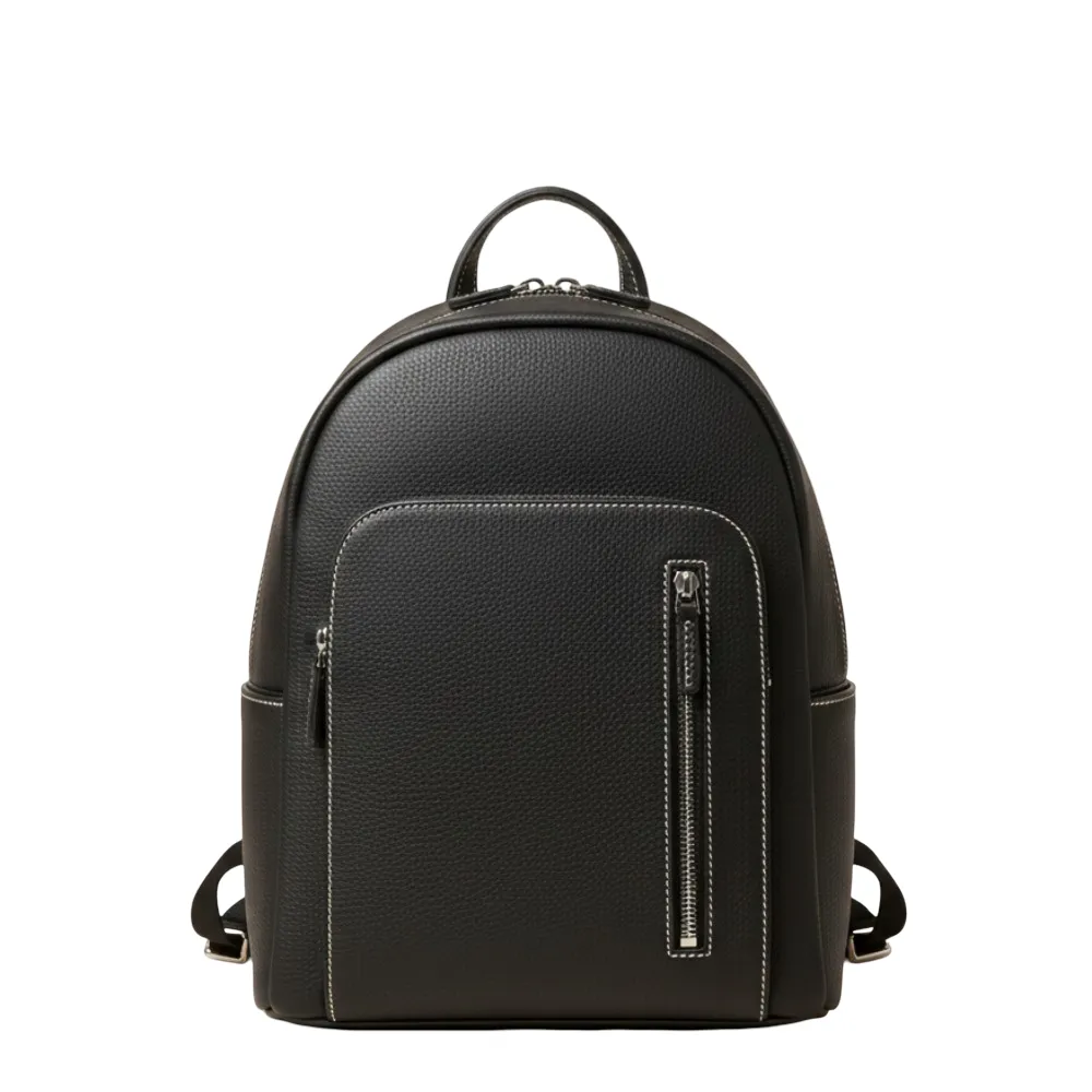 Navy-Blue Cowhide Leather Backpack by Jacket Field