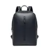 Men & Women Navy-Blue Cowhide Leather Backpack by Jacket Field